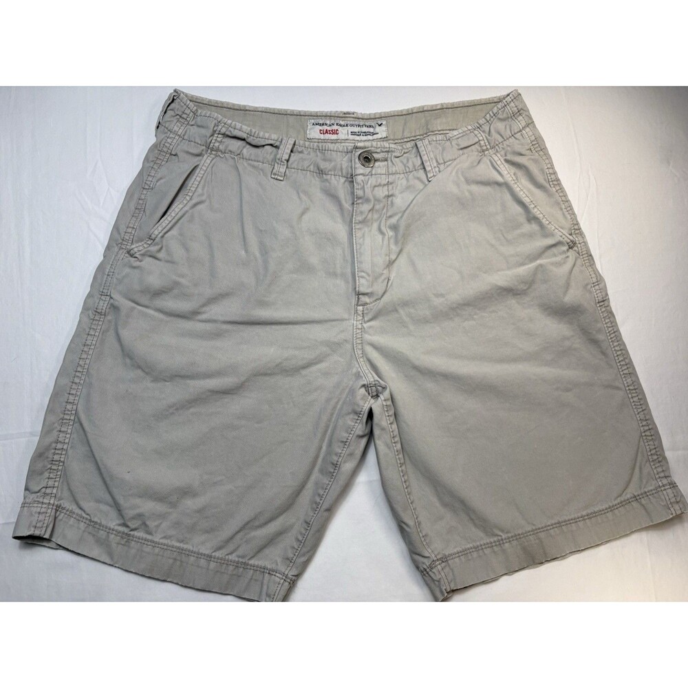 American Eagle Outfitters Chino Shorts Beige Men’s Flat Front Solid Pockets